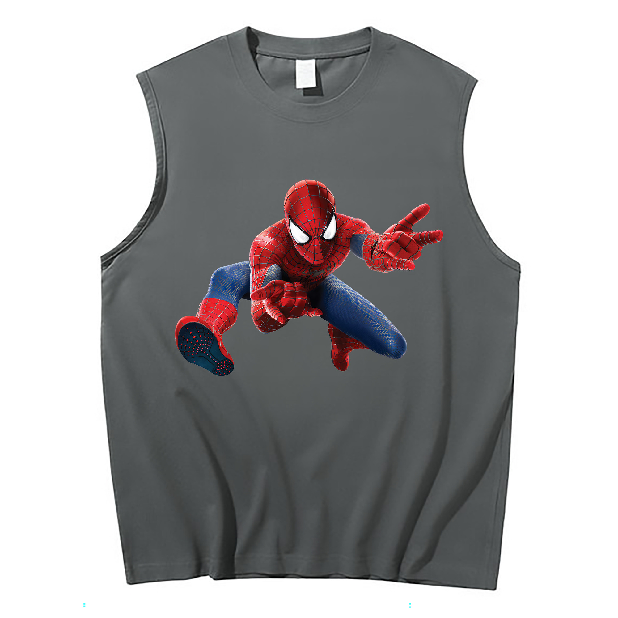 （画像用） Spider Man スパイダーマン コットン100％タンクトップ（フロントプリント）
